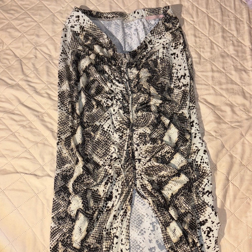 Annabelle animal print Ruched Pencil Skirt